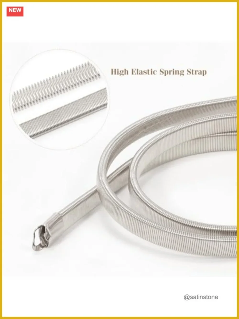 Skinny Metal Cinch Belt for Dress Stretch Thin Waist Belt Women Gold/Silver